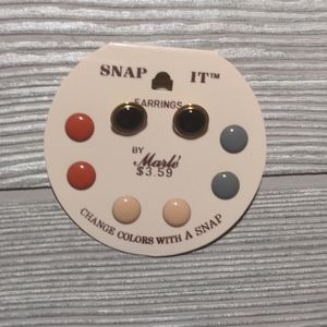 Vintage Snap It earrings by Marle